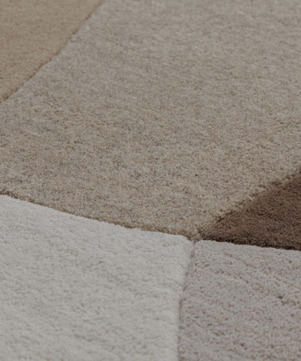 Tapis rond en laine - Dune beige - close up Tapis rond en laine - Dune beige - close up