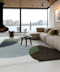Tapis en laine - Dune vert - sfeer
