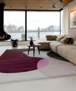 Tapis en laine - Dune violet - sfeer