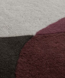 Tapis rond en laine - Dune violet - close up, thumbnail Tapis rond en laine - Dune violet - close up, thumbnail