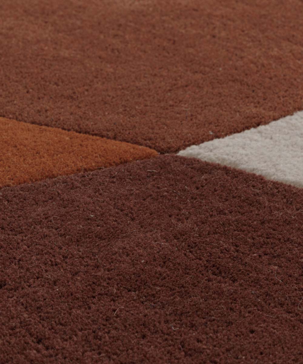 Tapis en laine - Dune terre cuite - close up Tapis en laine - Dune terre cuite - close up