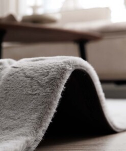 Tapis moelleux - Carvy Gris Clair - close up, thumbnail