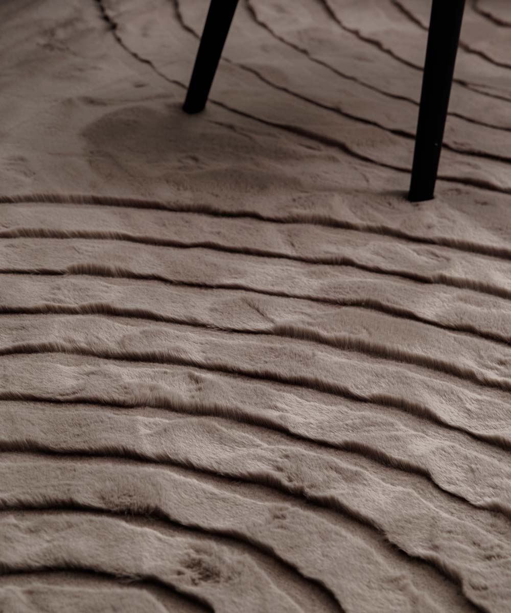 Tapis moelleux - Carvy Taupe - close up Tapis moelleux - Carvy Taupe - close up