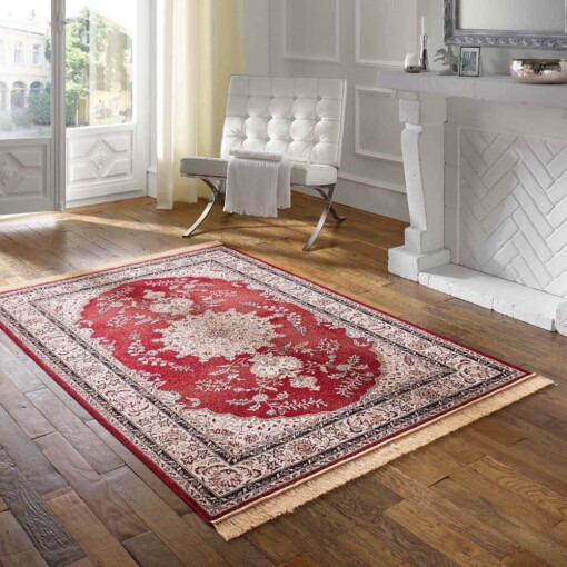 tapis ethnique rouge