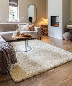 Tapis poils longs Shaggy Grand - Crème - sfeer