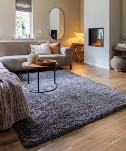 Tapis poils longs Shaggy Grand - gris foncé - sfeer