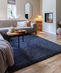 Tapis Carré - Shaggy Grand anthracite - sfeer