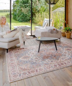 Tapis extérieur vintage - Valenca Brio beige/bleu clair - sfeer