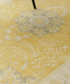 Tapis extérieur vintage - Valenca Luna jaune - close up, thumbnail