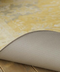 Tapis extérieur vintage - Valenca Luna jaune - close up, thumbnail