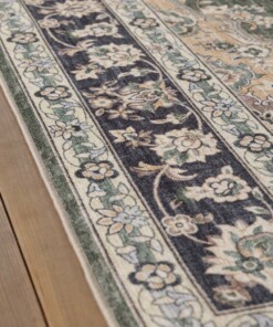 Tapis extérieur vintage - Valenca Nova vert foncé - close up, thumbnail