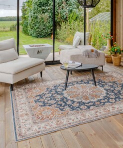 Tapis extérieur vintage - Valenca Nova or/bleu - sfeer