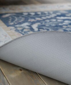 Tapis extérieur vintage - Valenca Sera bleu foncé - close up, thumbnail