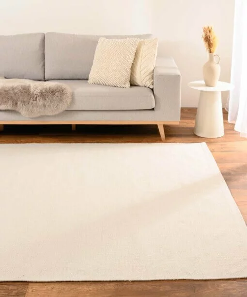 Tapis en coton - Svelvik blanc