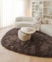 Tapis organique shaggy - Sveve Pebble brun - sfeer, thumbnail