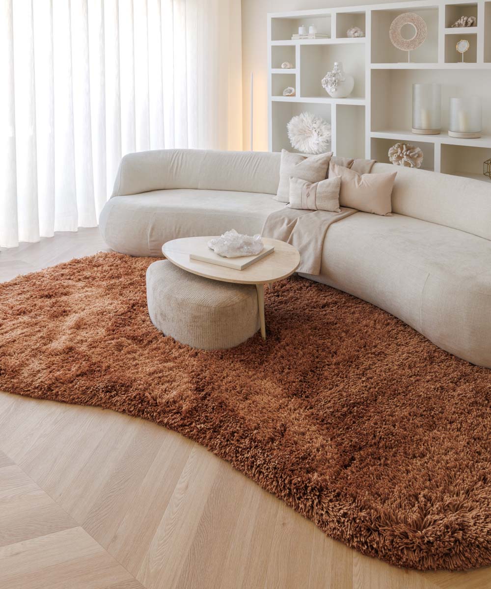 Tapis organique shaggy - Sveve cognac - sfeer Tapis organique shaggy - Sveve cognac - sfeer