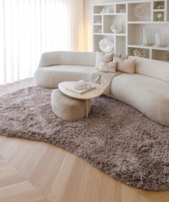 Tapis shaggy forme organique - Sveve couleur du sable - sfeer