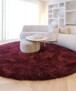 Tapis rond shaggy - Sveve bordeaux - sfeer, thumbnail