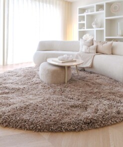 Tapis shaggy rond - Sveve couleur du sable - sfeer