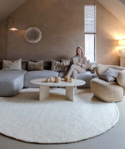 Tapis rond en laine - Tvist ivoire - sfeer