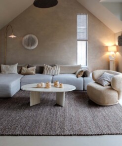 Tapis en laine - Heimur marron/naturel - sfeer