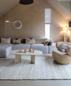 Tapis en laine - Heimur gris/naturel - sfeer