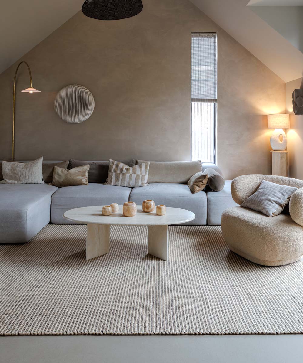 Tapis en laine - Strim beige - sfeer Tapis en laine - Strim beige - sfeer