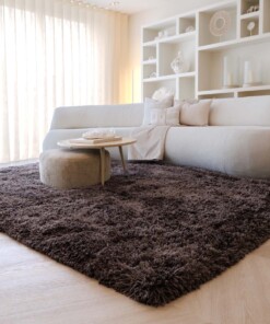 Tapis shaggy - Sveve brun - sfeer