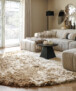 Tapis rond en velours - Auréa beige - sfeer, thumbnail