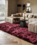 Tapis en velours - Auréa bordeaux - sfeer, thumbnail