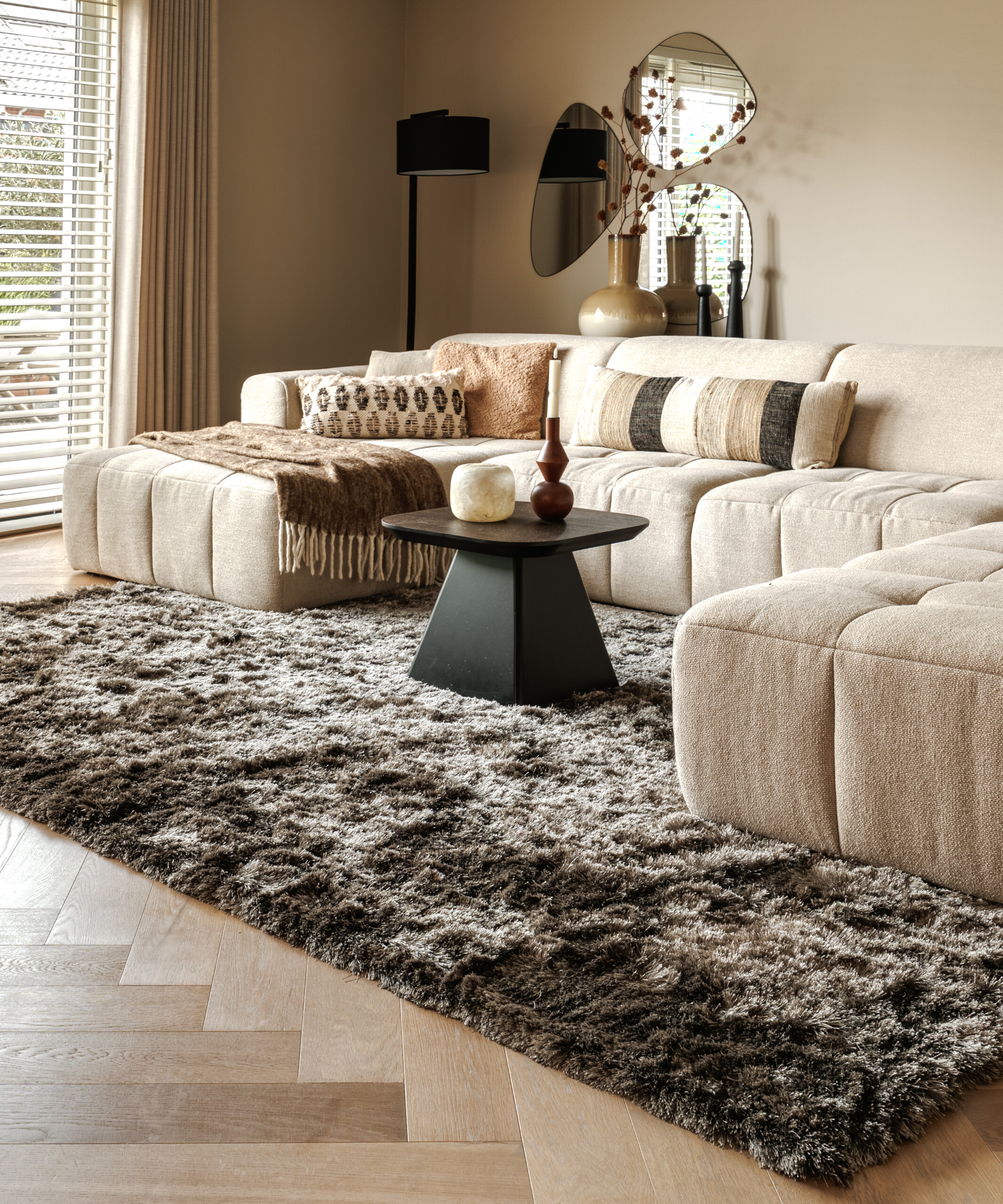 Tapis en velours - Auréa taupe - sfeer Tapis en velours - Auréa taupe - sfeer