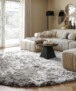 Tapis rond en velours - Auréa argent - sfeer, thumbnail