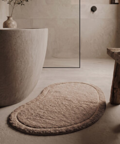Tapis de bain organique - Lunja Pebble beige - sfeer