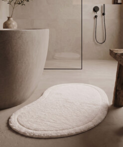 Tapis de bain organique - Lunja Pebble ivoire - sfeer
