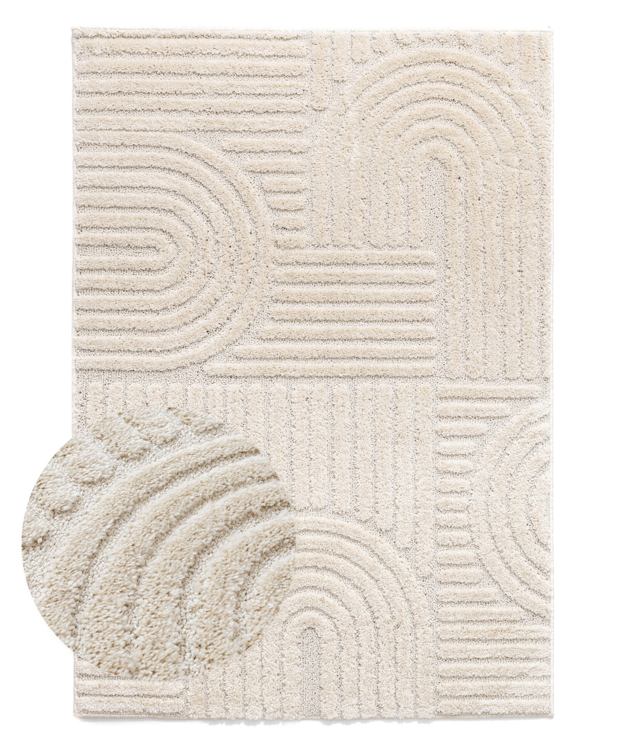 Tapis scandinave - Arc Bend Crème - overzicht Tapis scandinave - Arc Bend Crème - overzicht