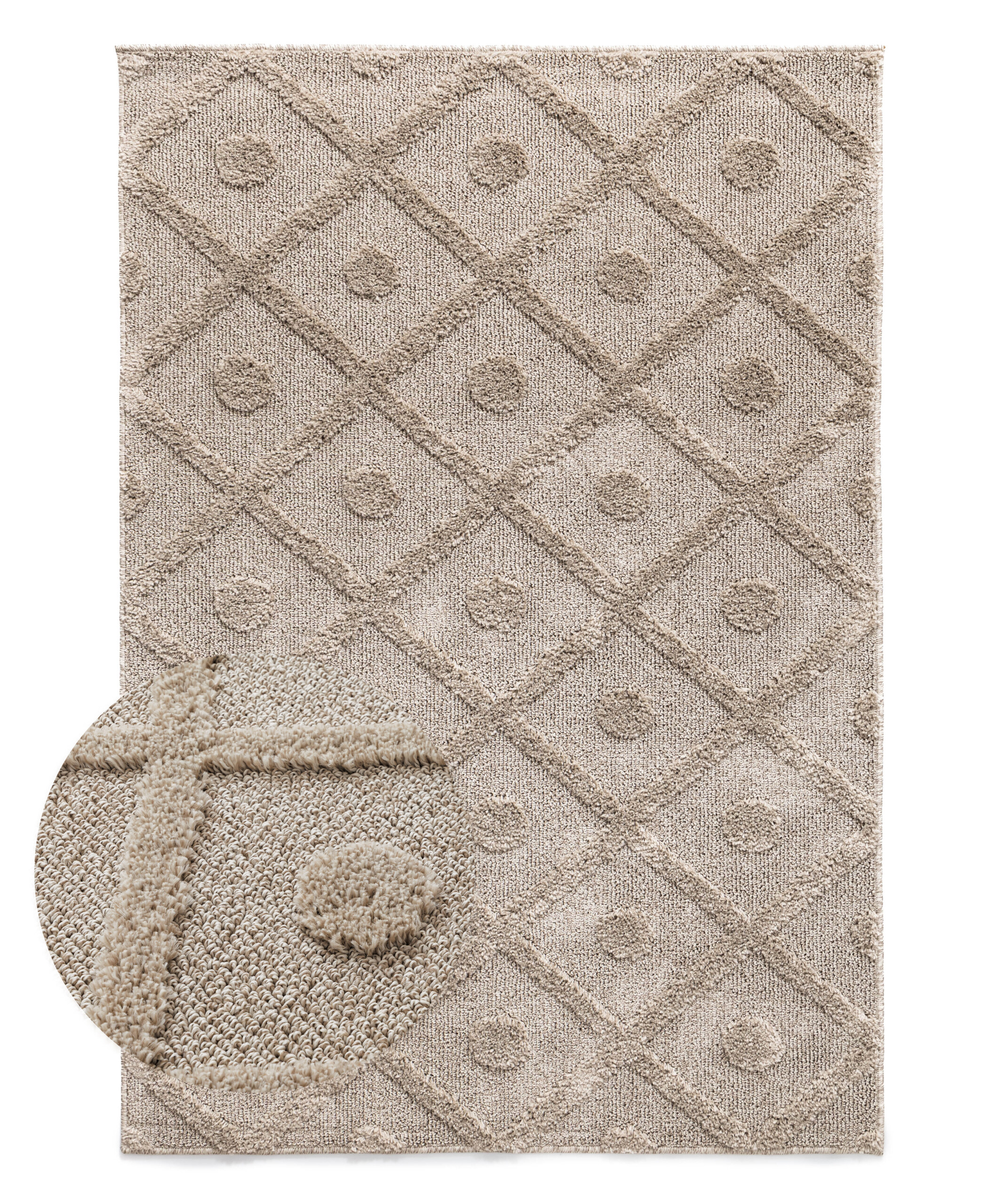 Tapis scandinave - Arc Diamond beige - overzicht Tapis scandinave - Arc Diamond beige - overzicht