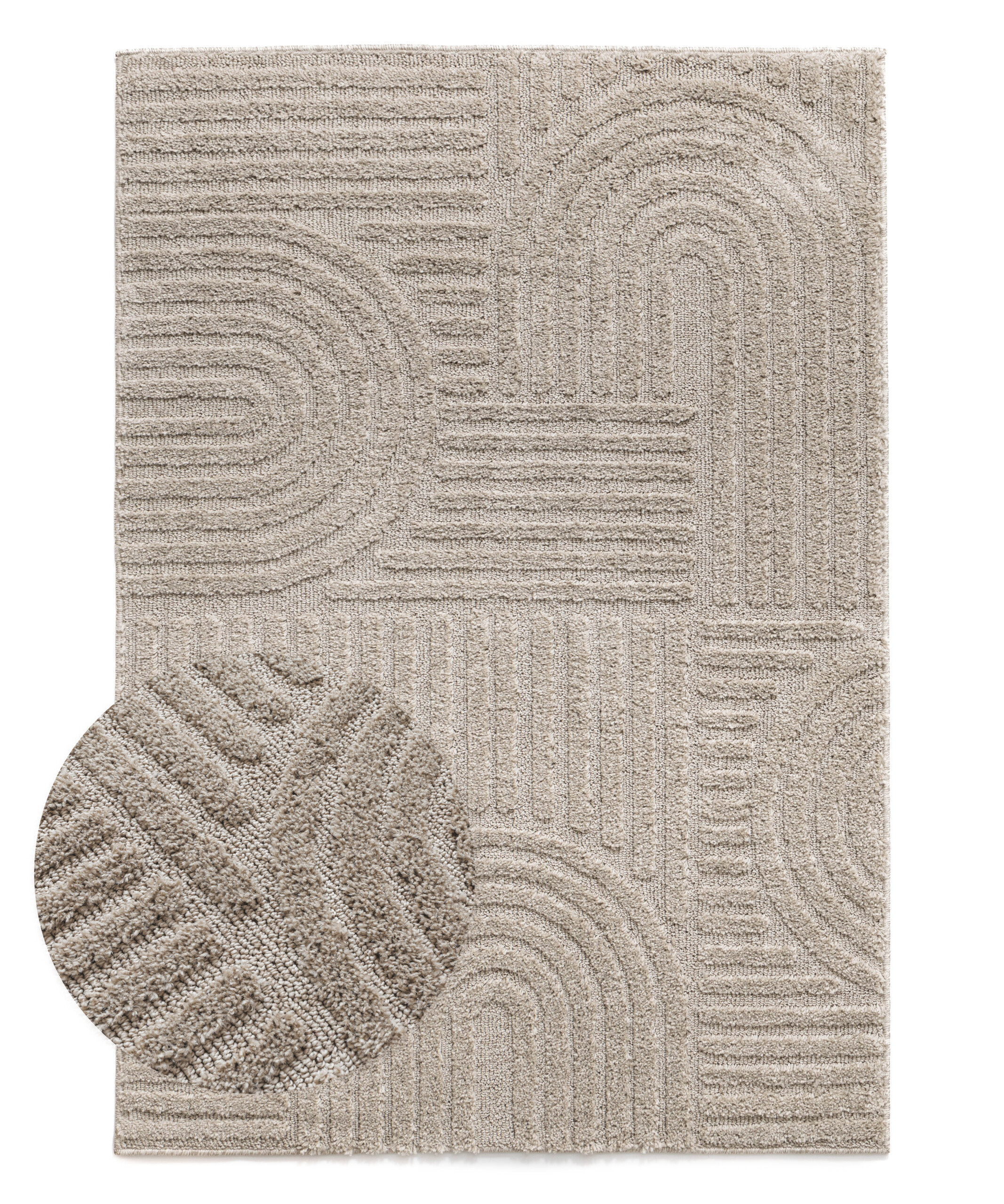 Tapis scandinave - Arc Bend beige - overzicht Tapis scandinave - Arc Bend beige - overzicht