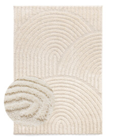 Tapis scandinave - Arc Curve Crème - overzicht, thumbnail