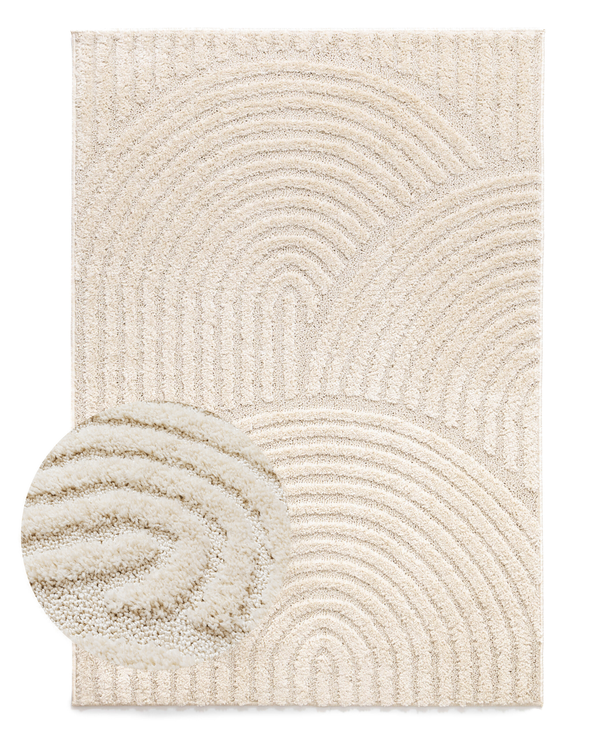 Tapis scandinave - Arc Curve Crème - overzicht Tapis scandinave - Arc Curve Crème - overzicht