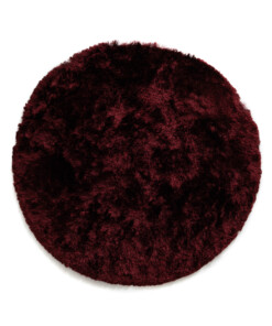 Tapis rond en velours - Auréa bordeaux - overzicht