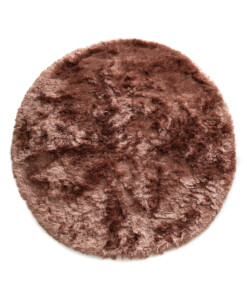 Tapis rond en velours - Auréa rose - overzicht