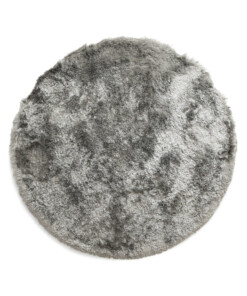 Tapis rond en velours - Auréa argent - overzicht