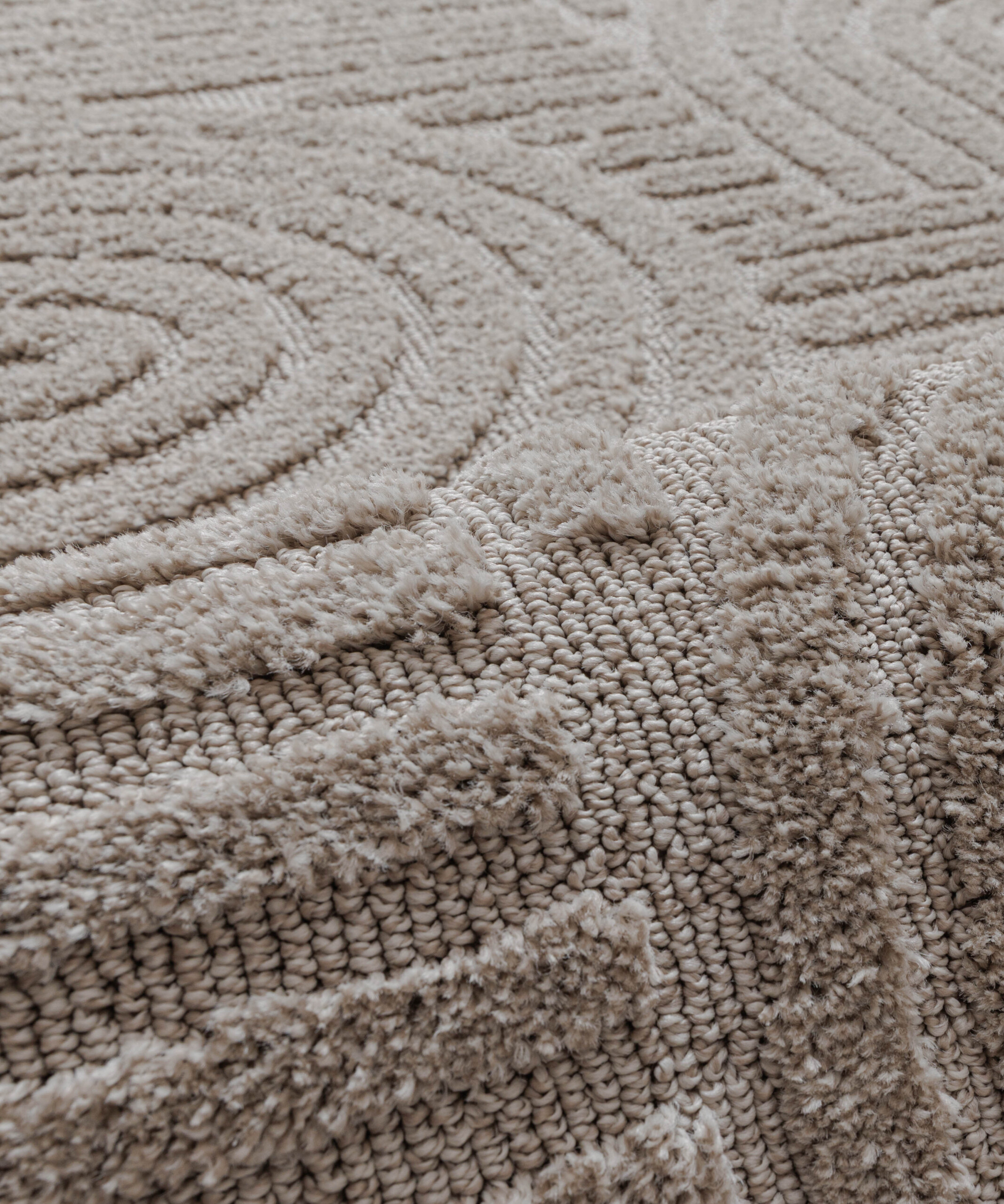 Tapis scandinave - Arc Bend beige - close up Tapis scandinave - Arc Bend beige - close up