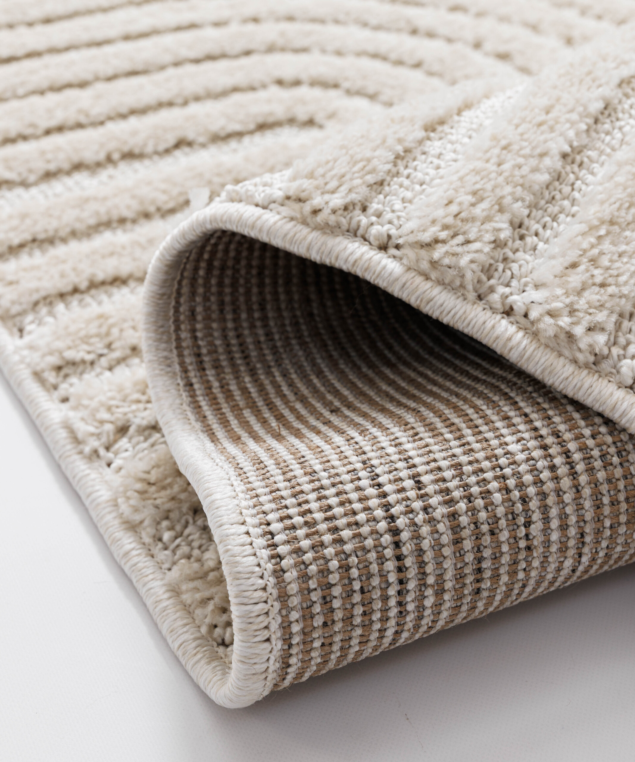 Tapis scandinave - Arc Bend Crème - close up Tapis scandinave - Arc Bend Crème - close up