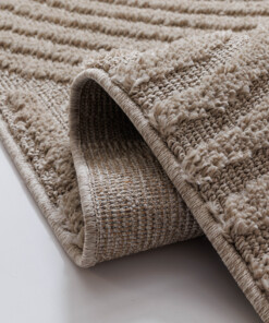 Tapis scandinave - Arc Curve beige - close up, thumbnail