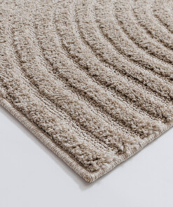 Tapis scandinave - Arc Curve beige - close up, thumbnail