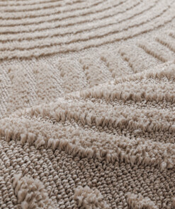 Tapis scandinave - Arc Curve beige - close up, thumbnail