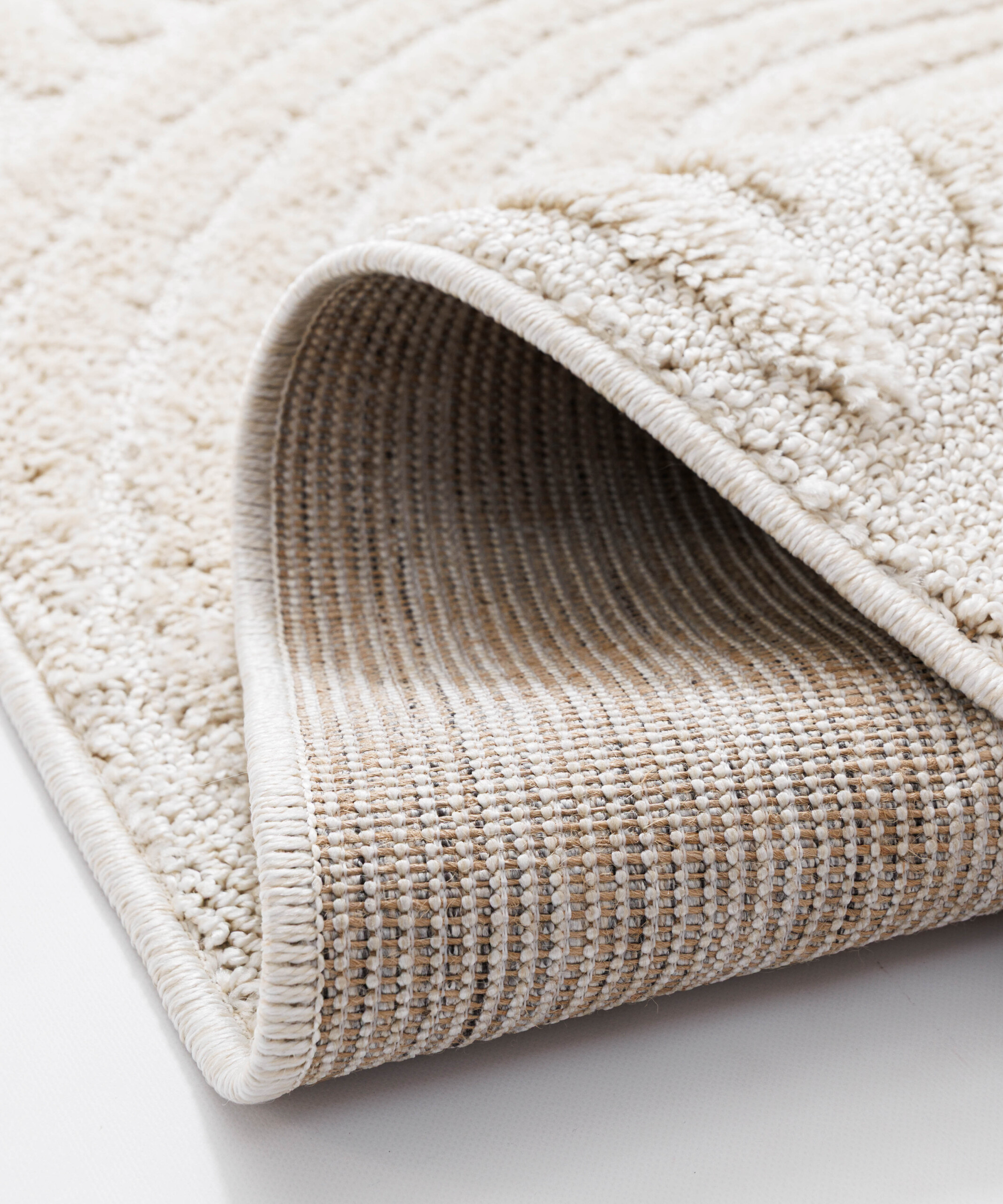 Tapis scandinave - Arc Curve Crème - close up Tapis scandinave - Arc Curve Crème - close up