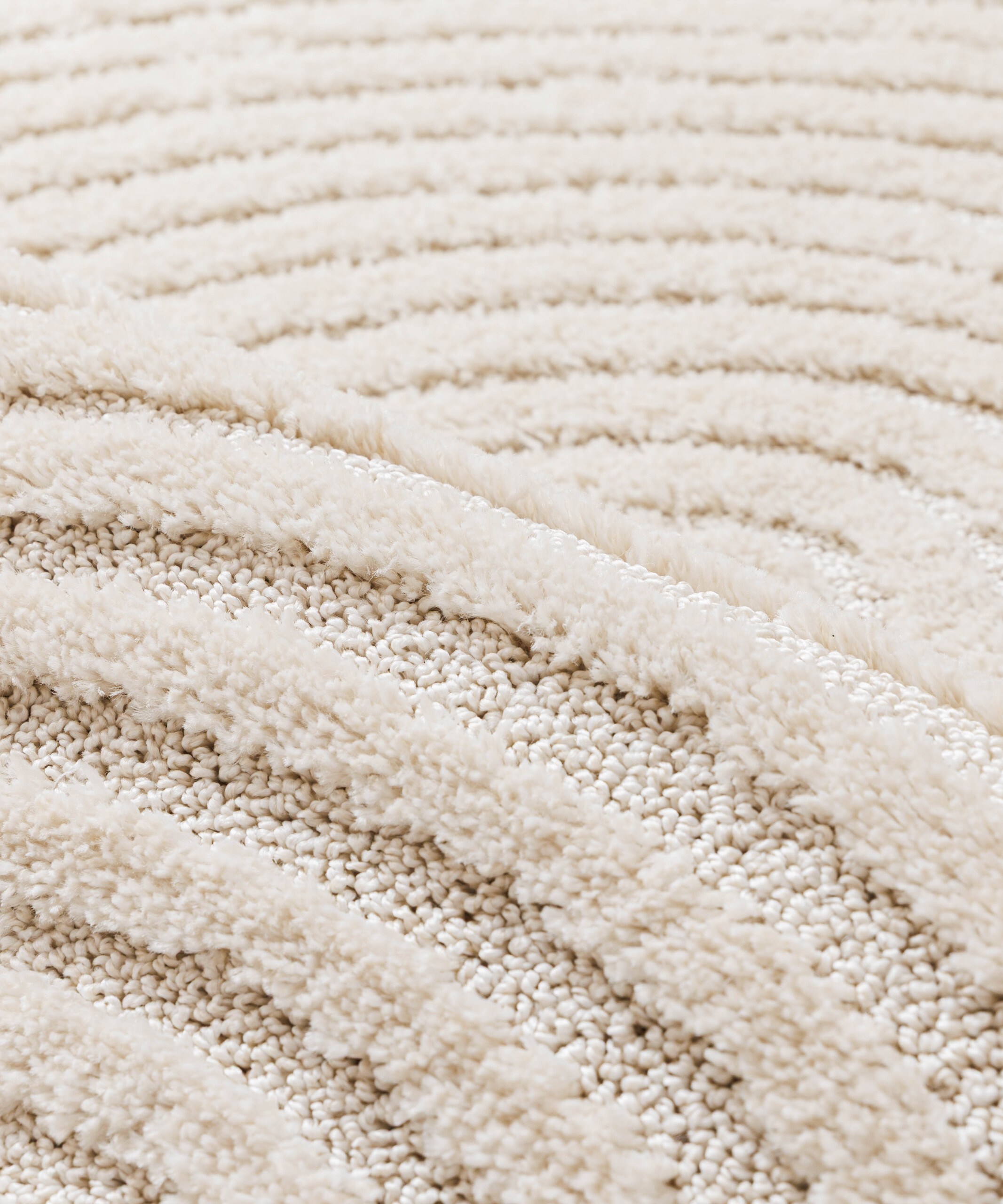 Tapis scandinave - Arc Curve Crème - close up Tapis scandinave - Arc Curve Crème - close up