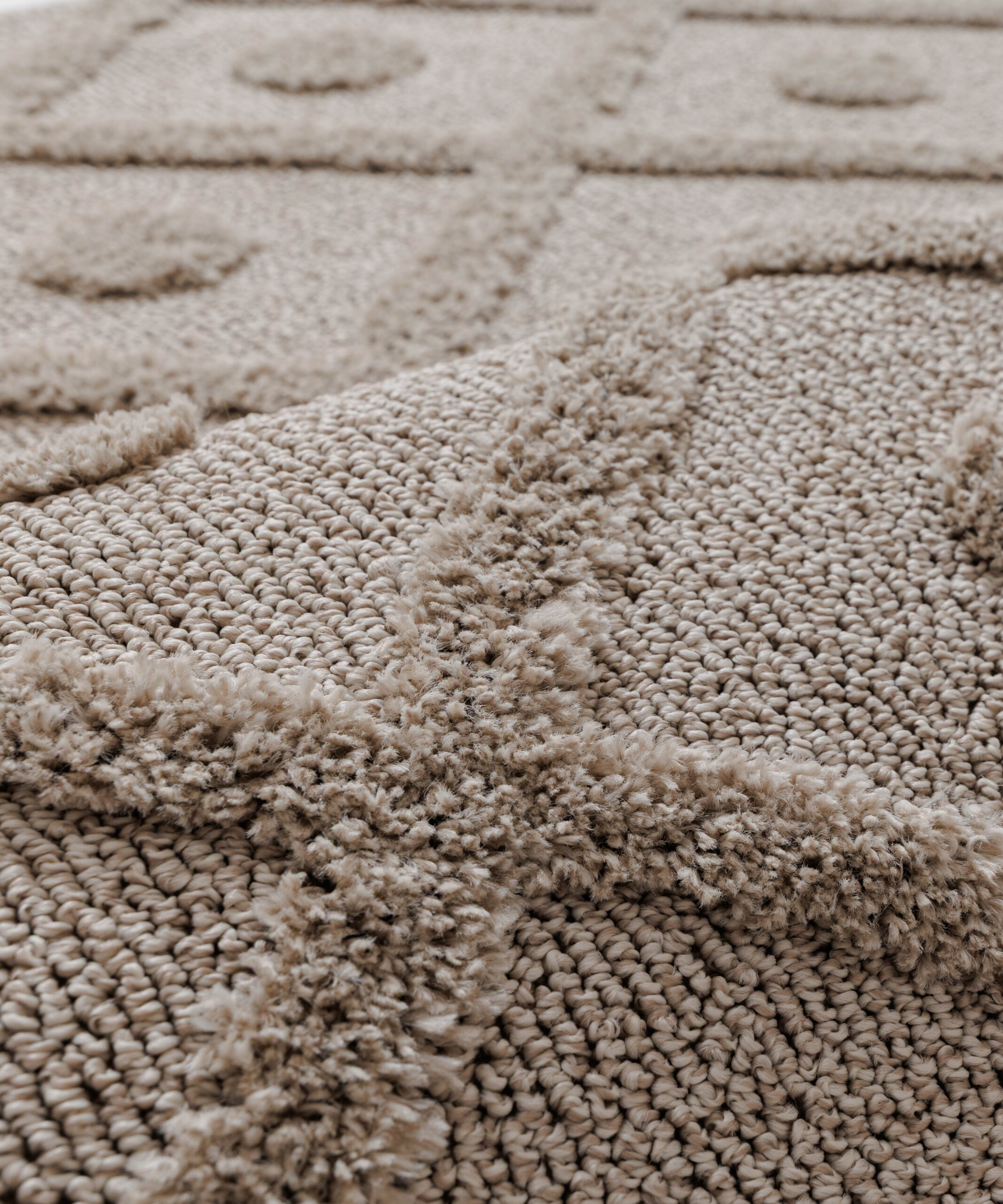 Tapis scandinave - Arc Diamond beige - close up Tapis scandinave - Arc Diamond beige - close up